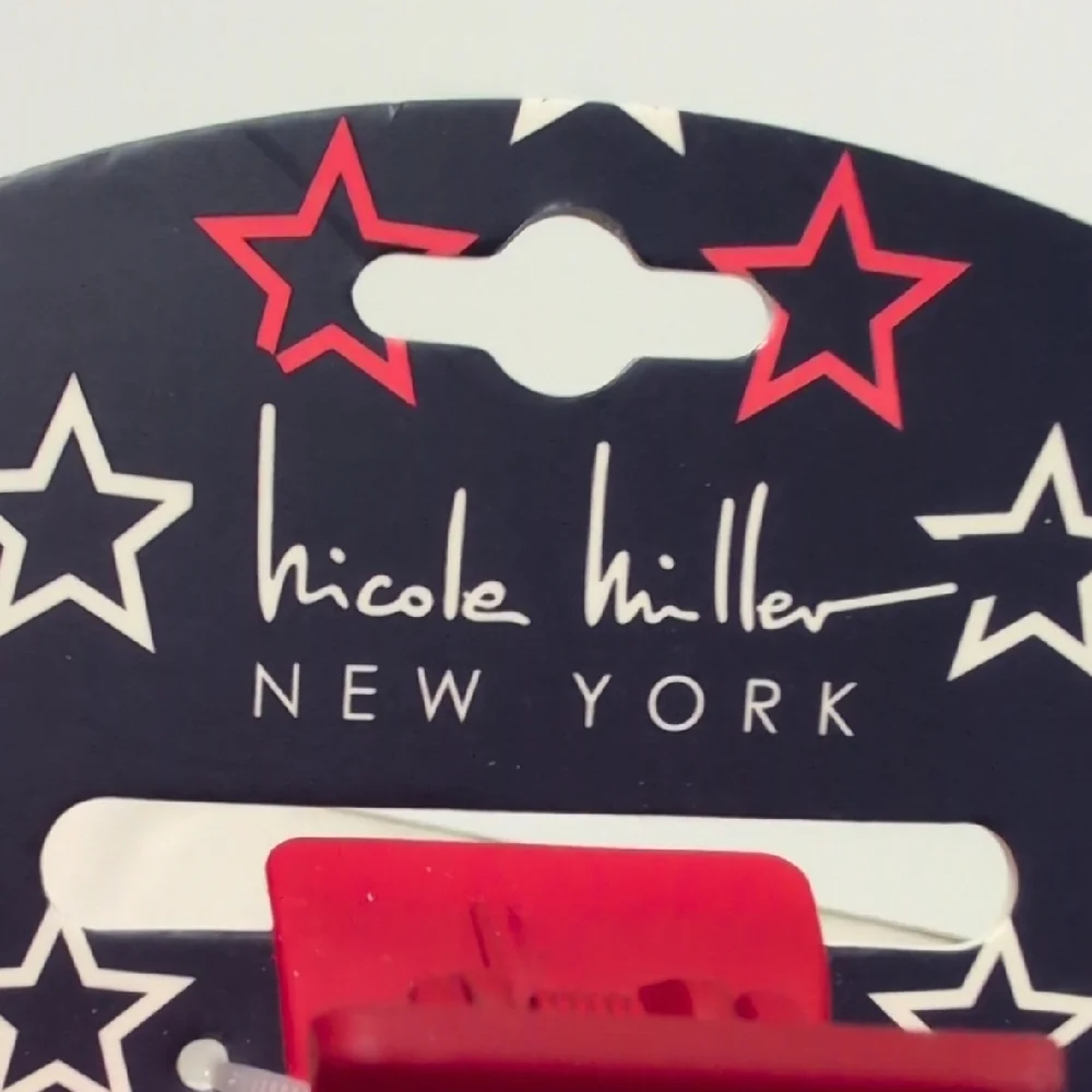Nicole Miller Patriotic Red, White & Blue Hair Claw Clips Set of 4
